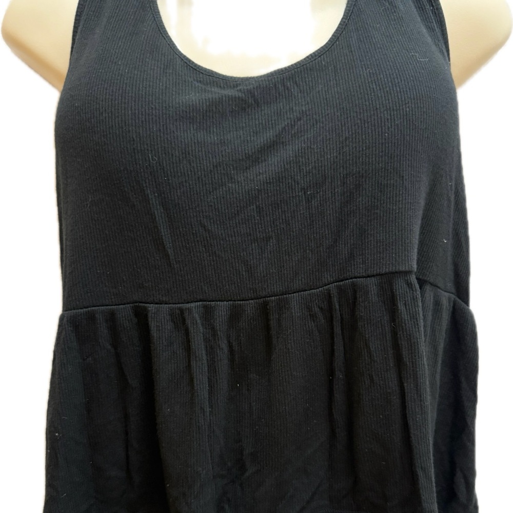 Wild Fable Black Peplum Tank Top